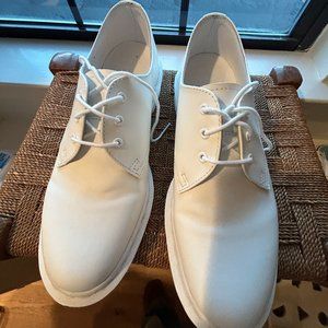 PROM PERFECT - WHITE Doc Martens Lowtop Smooth Leather Lace-up Shoes Mens Size 8